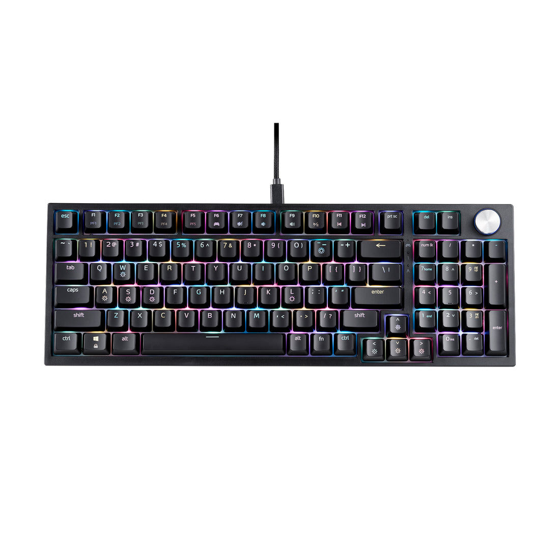 XPG SORCERER Gaming Toetsenbord Red Switchen Metalen Volumeknop RGB Mini & TKL