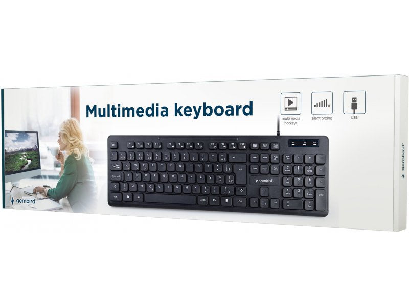 Gembird Multimedia Toetsenbord USB-A 12 Multimedia Keys