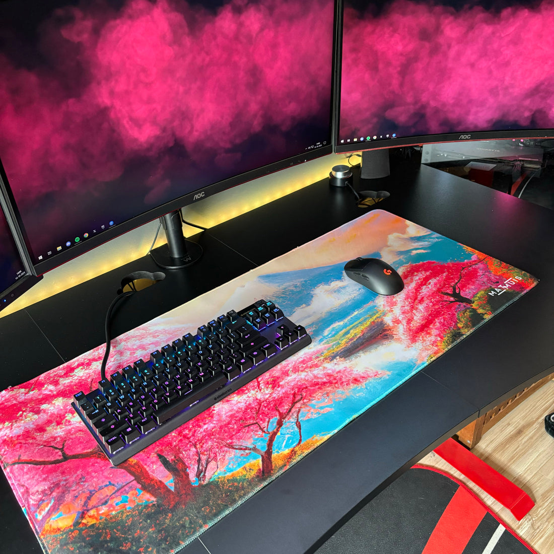 Cherry Blossom Lake | XXL Gaming Muismat - Matmuis